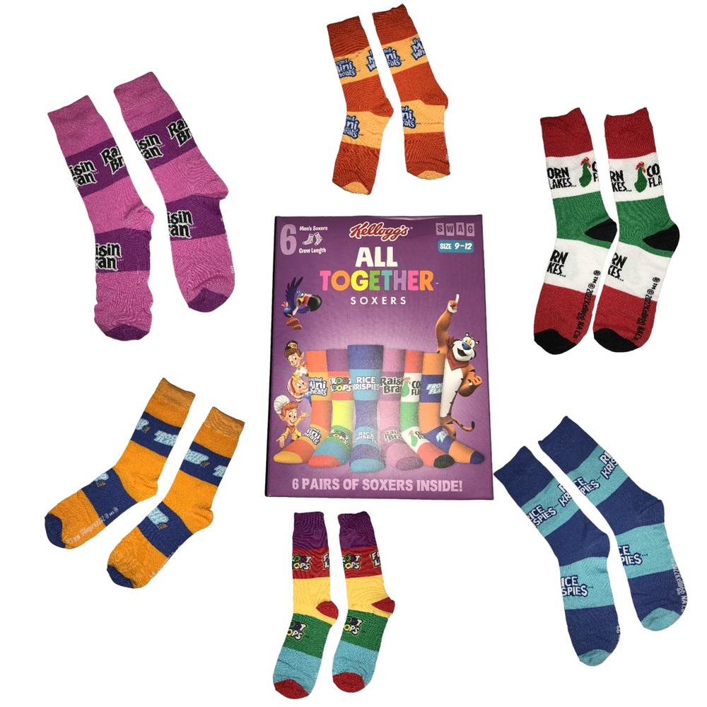 NWT Limited Edition Kellogs All Together Cereal Odd Sox